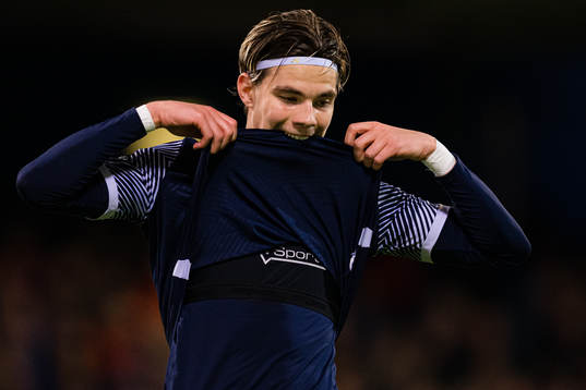 Brynjolfur Andersen Willumsson of Kristiansund looks
