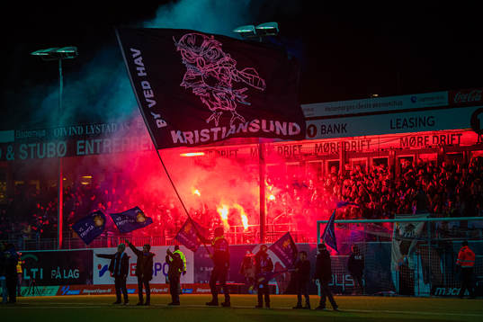 Spectators in the stands