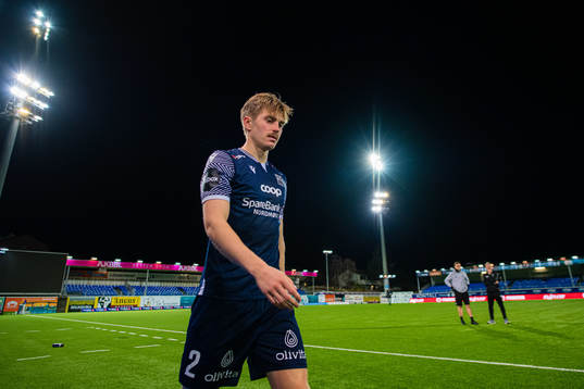 Snorre Strand Nilsen of Kristiansund looks dejected