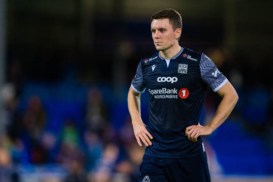 Andreas Eines Hopmark of Kristiansund looks dejected