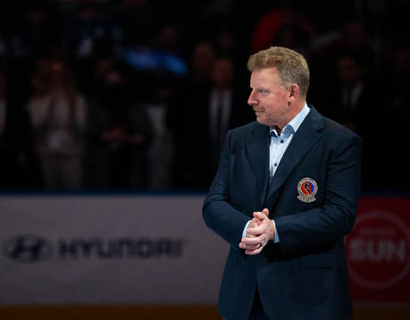 Hockey Hall of Fame Member Daniel Alfredsson looks