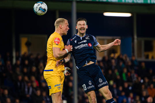 John Olav Norheim of Jerv and Bendik Bye of Kristiansund