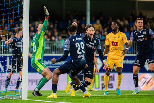 Brynjolfur Andersen Willumsson of Kristiansund celebrates