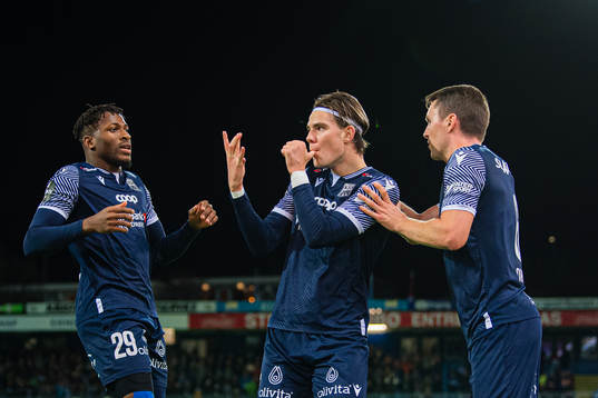 Brynjolfur Andersen Willumsson of Kristiansund celebrates