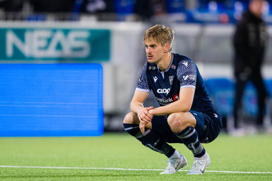 Snorre Strand Nilsen of Kristiansund looks dejected