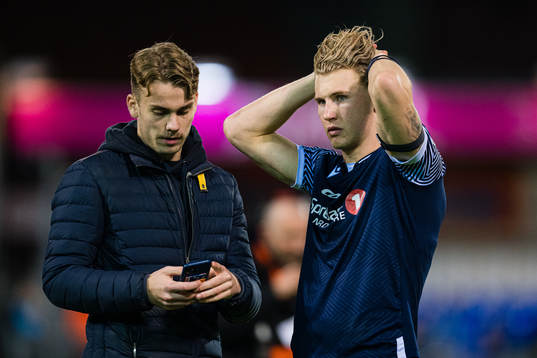 Sebastian Jarl of Kristiansund looks dejected