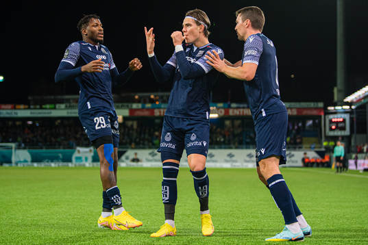 Brynjolfur Andersen Willumsson of Kristiansund celebrates