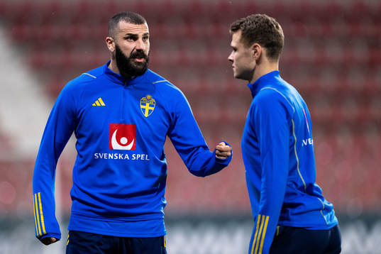 Mikael Ishak and Viktor Claesson of the Swedish national