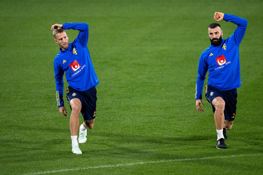 Filip Dagerstål and Mikael Ishak of the Swedish national