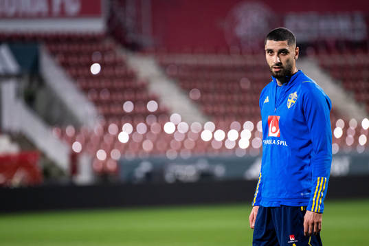Aiham Ousou of the Swedish national football team