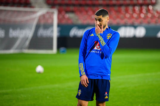 Aiham Ousou of the Swedish national football team