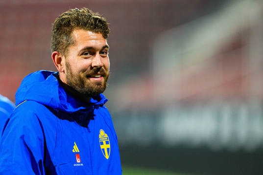 Goalkeeper Kristoffer Nordfeldt of the Swedish national