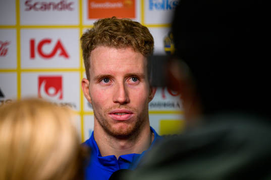 Samuel Gustafson of the Swedish national football team is