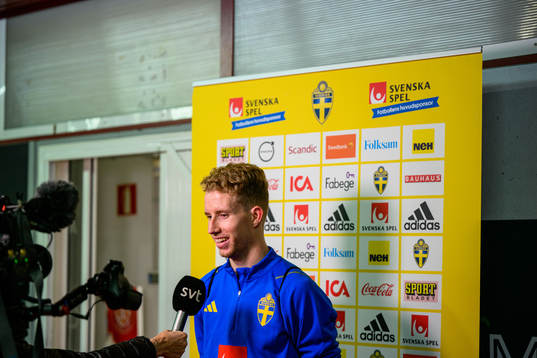 Samuel Gustafson of the Swedish national football team is