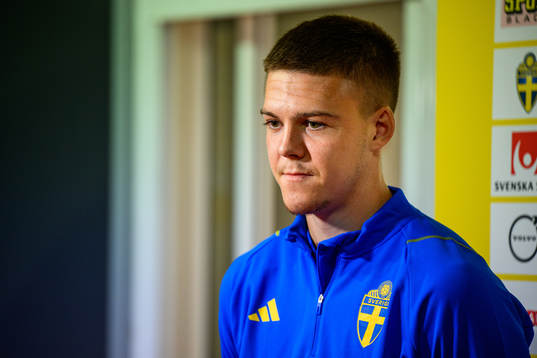 Emil Holm of the Swedish national football team is