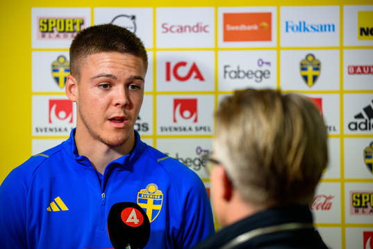 Emil Holm of the Swedish national football team is