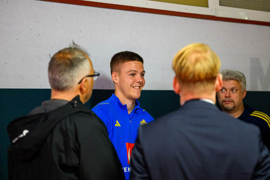 Emil Holm of the Swedish national football team is