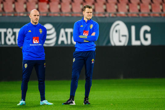 Magnus Eriksson and Viktor Claesson of the Swedish national