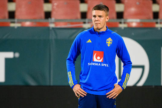 Emil Holm of the Swedish national football team