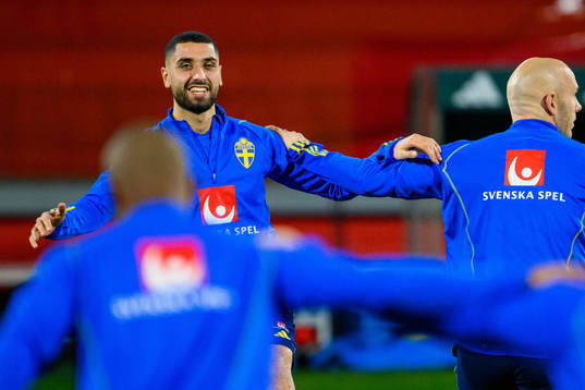 Aiham Ousou of the Swedish national football team