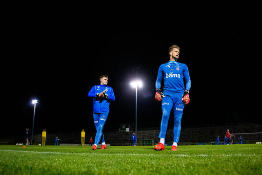Goalkeeper Mads Hedenstad Christiansen and goalkeeper