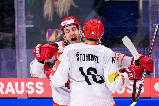Zdenek Dolezal of Mountfield celebrates