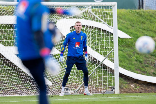 Goalkeeper Robin Olsen of the Swedish national football team