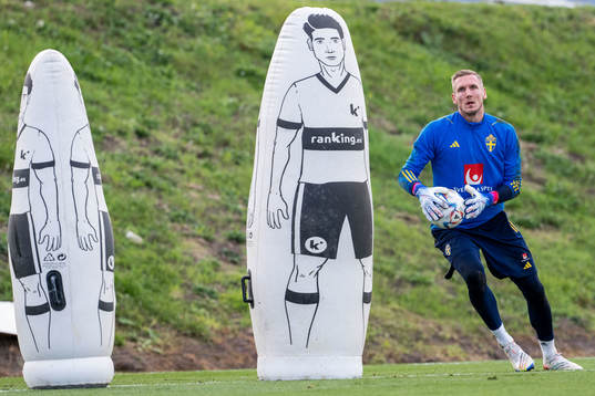Goalkeeper Robin Olsen of the Swedish national football team