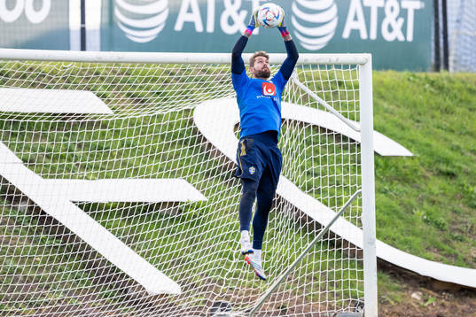 Goalkeeper Kristoffer Nordfeldt of the Swedish national