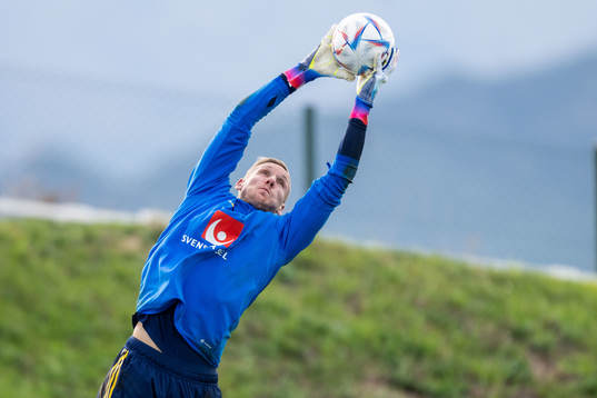 Goalkeeper Robin Olsen of the Swedish national football team