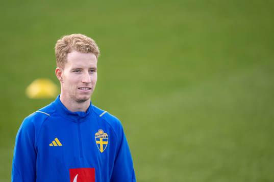 Samuel Gustafson of the Swedish national football team