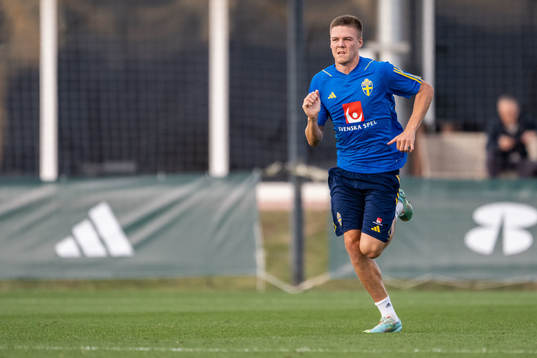 Emil Holm of the Swedish national football team