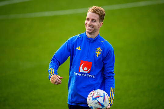 Samuel Gustafson of the Swedish national football team