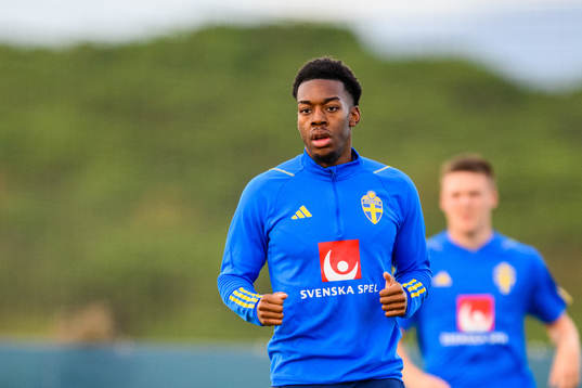Anthony Elanga of the Swedish national football team