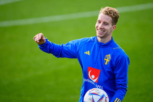 Samuel Gustafson of the Swedish national football team