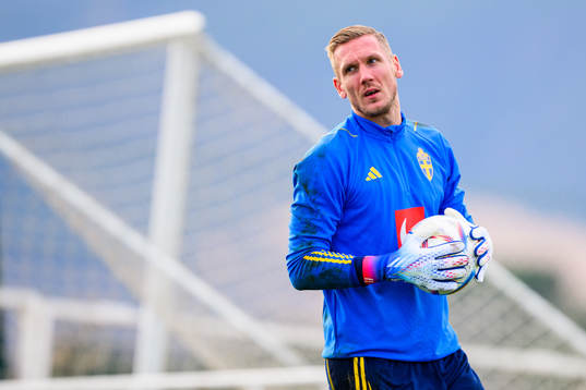 Goalkeeper Robin Olsen of the Swedish national football team