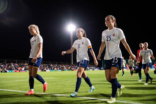 Sophie Roman Haug, Guro Reiten and Emilie Haavi of Norway