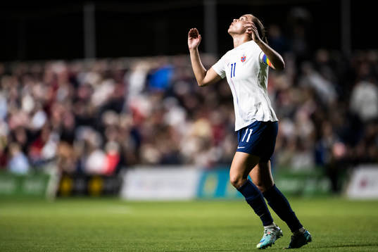 Guro Reiten of Norway looks dejected
