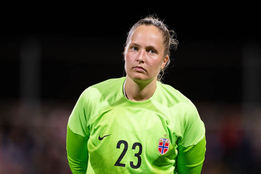 Goalkeeper Aurora Mikalsen of Norway
