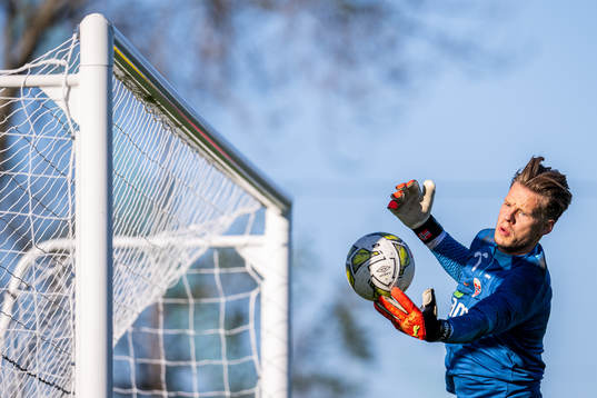 Goalkeeper Ørjan Håskjold Nyland of the Norwegian