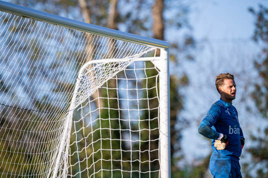 Goalkeeper Ørjan Håskjold Nyland of the Norwegian