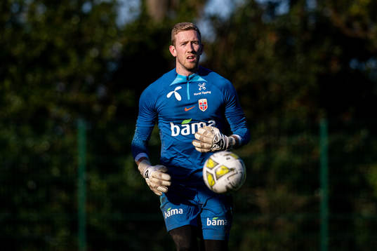 Goalkeeper Egil Selvik of the Norwegian national football