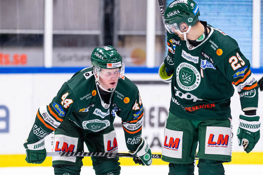 Kristianstads Aleksi Ainali och Jack Kopacka deppar