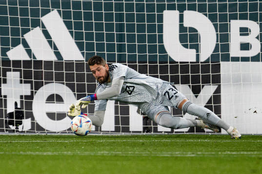 Goalkeeper Kristoffer Nordfeldt of Sweden
