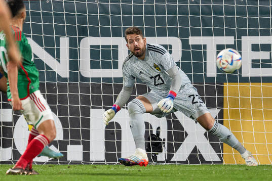 Goalkeeper Kristoffer Nordfeldt of Sweden