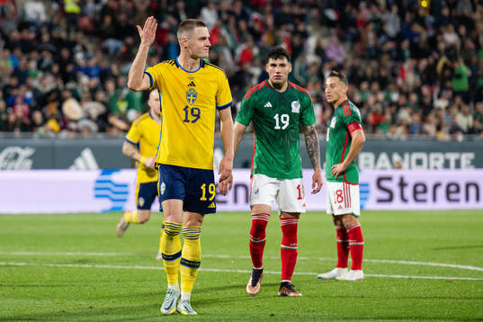 Mattias Svanberg of Sweden celebrates the 1-2 goal