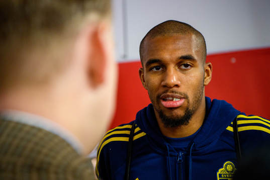 Isak Hien of Sweden is interviewed by the media