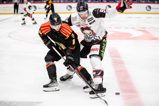 Brynäs Dmytro Timashov och Malmö Redhawks Lance Bouma