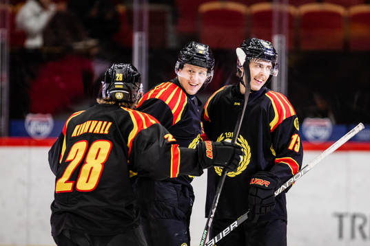 Brynäs Linus Ölund jublar