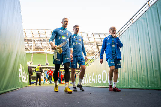 Goalkeeper Egil Selvik, Sivert Heggheim Mannsverk and Mats